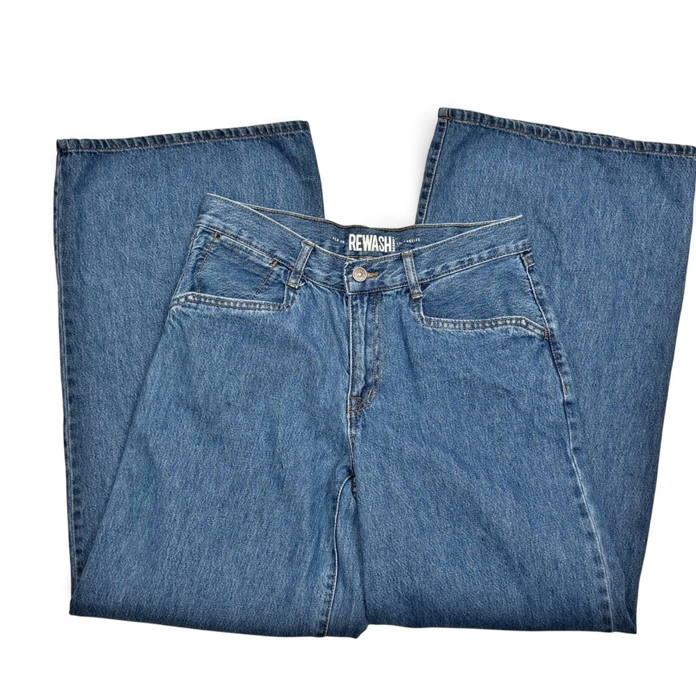 Rewash Brand Mid Rise Straight Leg Medium Wash Blue Jeans Size 7/28 Scandi Girl - Picture 4 of 10